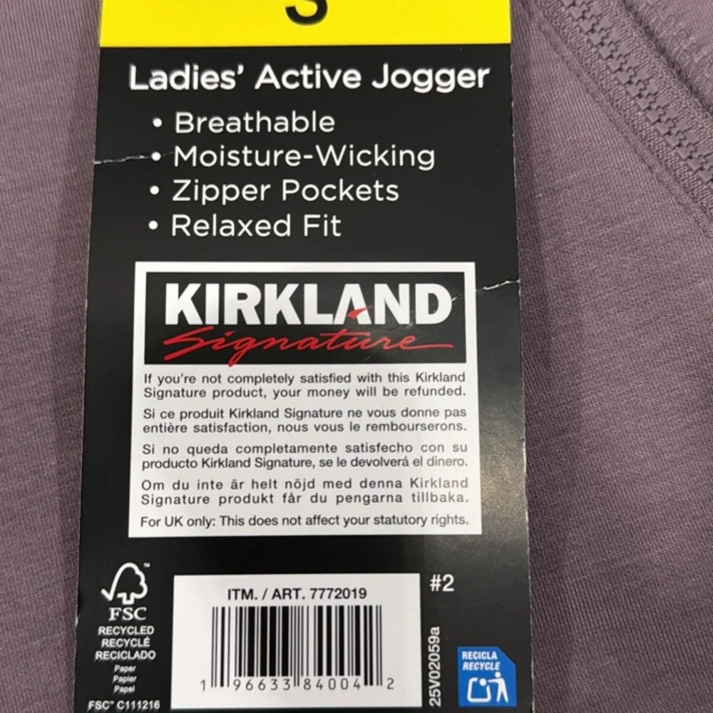 Kirkland Signature women’s smallPurple Sweatpants, great pants NWT - Picture 4 of 4